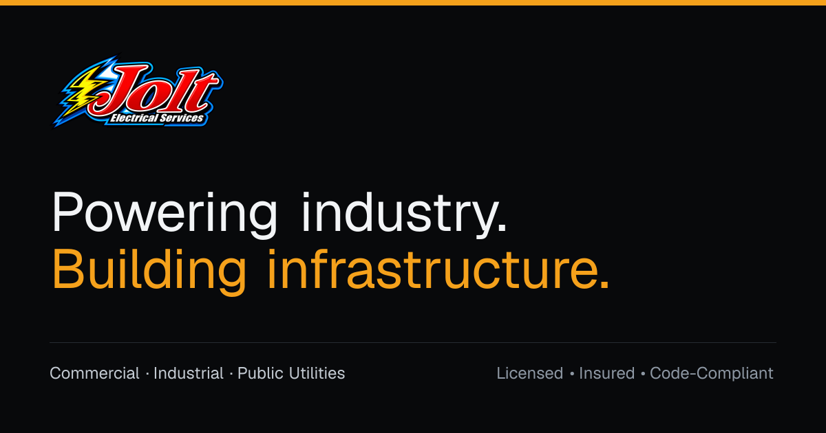 Public Utilities & Infrastructure | Jolt Electrical Services LLC